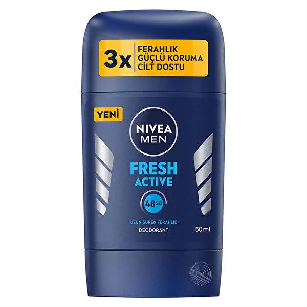 Nivea Men Fresh Active Deodorant Stick - Long Lasting Freshness & 48Hr Protection, Dye & Preservative Free for Sensitive Skin by Beauty Care Bag