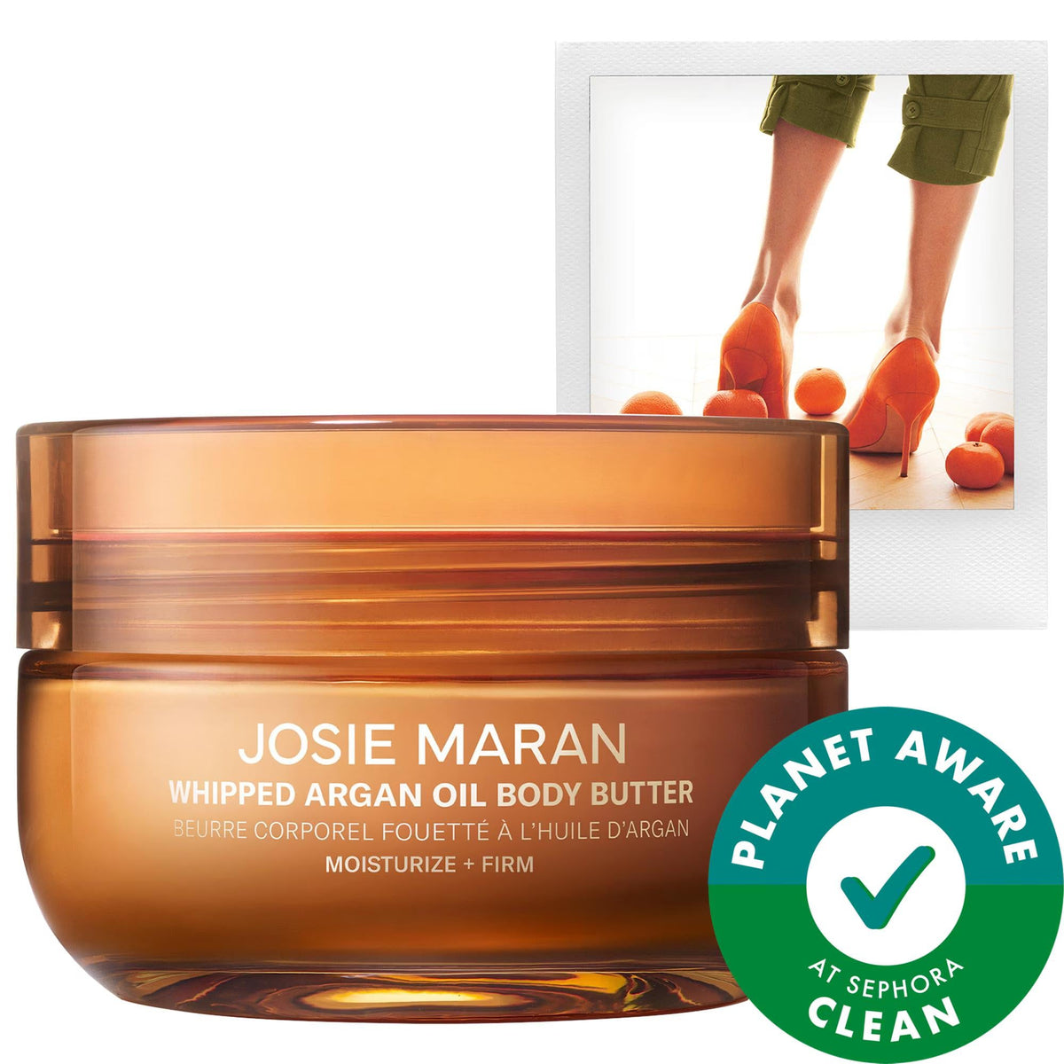 Josie Maran whipped argan oil firming body butter jar