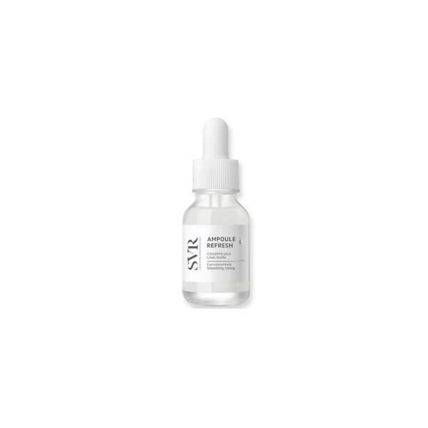 SVR Ampoule Refresh: Anti-Wrinkle Eye Cream - Reduce Fine Lines, Moisturize & Refresh Sensitive Skin - Caffeine + Metal Applicator by Beauty Care Bag