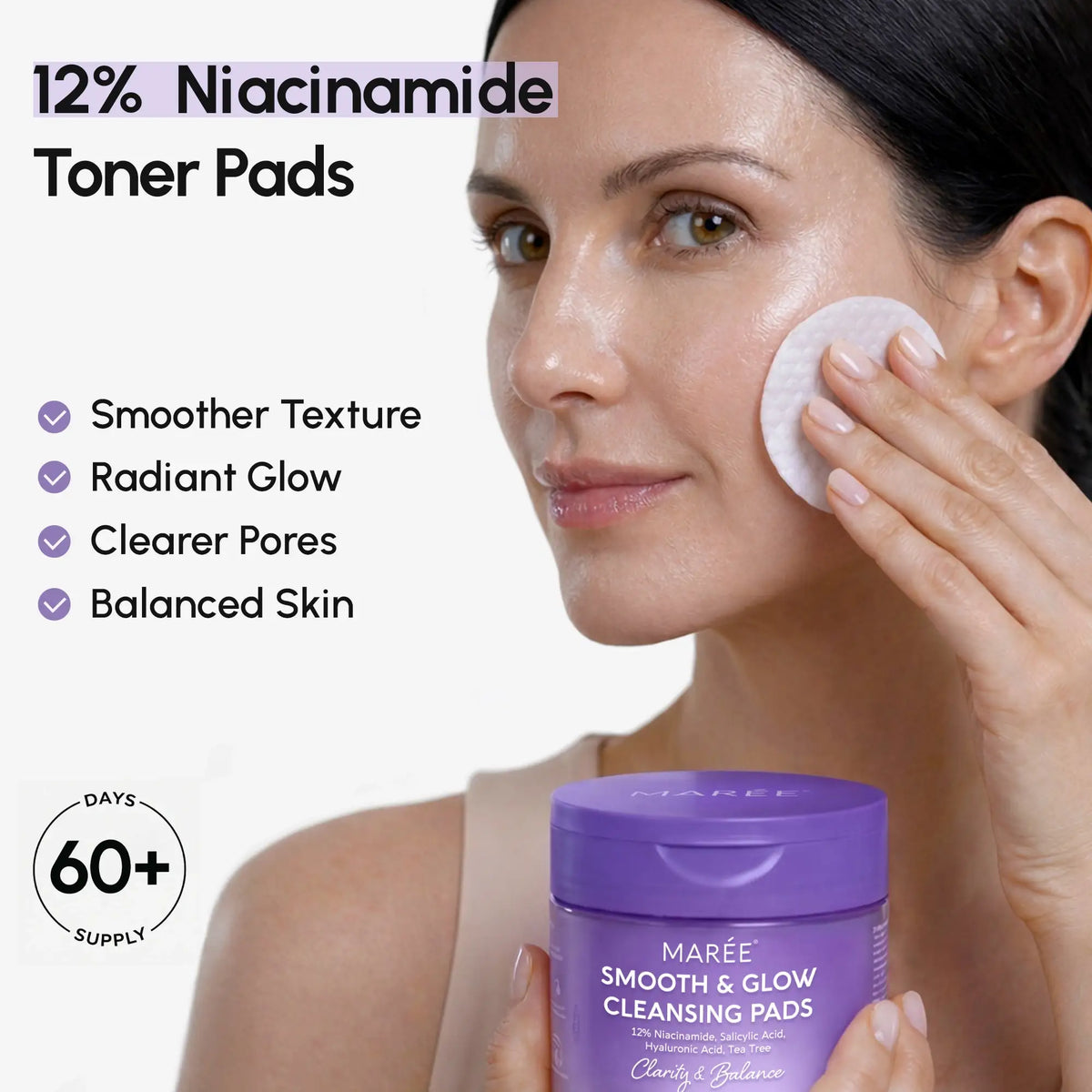 Maree 12% Niacinamide Smooth & Glow Pads, view 2