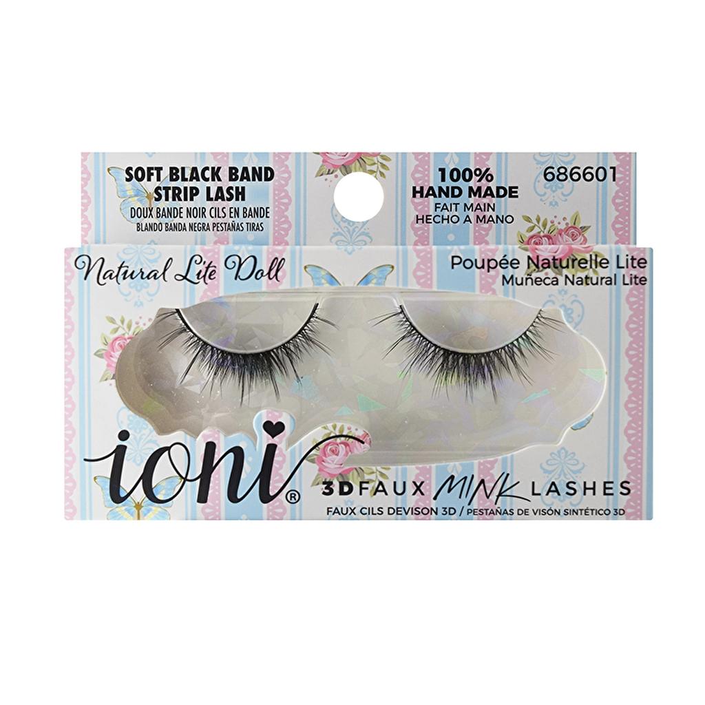 IONI 3D Natural Doll False Eyelashes 1 Pair by Beauty Care Bag