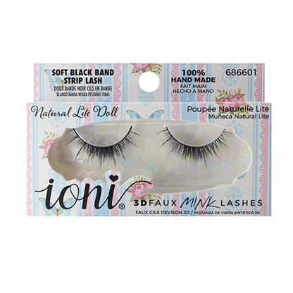 IONI 3D Natural Doll False Eyelashes 1 Pair by Beauty Care Bag