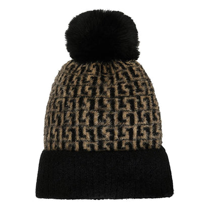 Eklips Diagonal Knit Beanie for Warm Winter Comfort by Beauty Care Bag