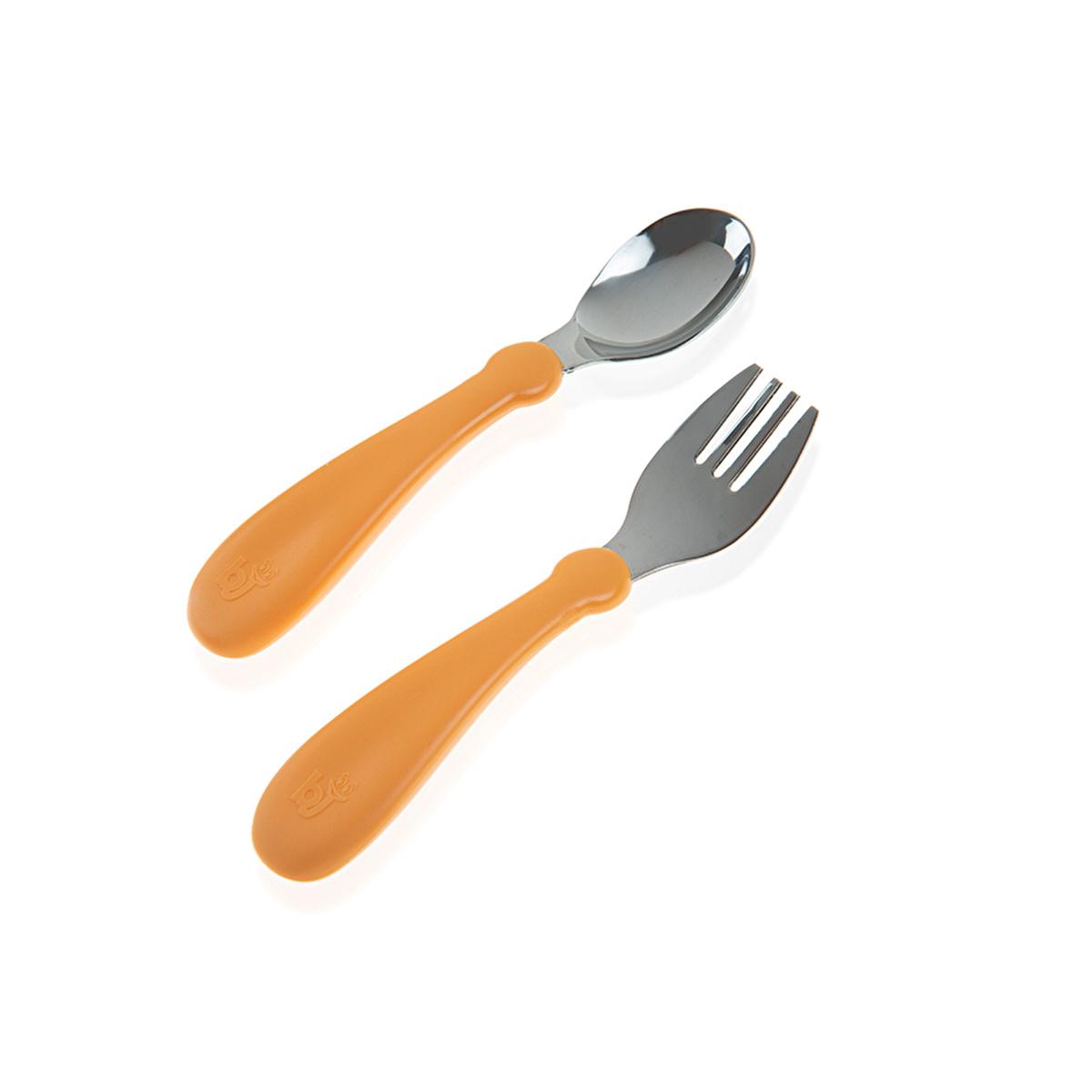 Babyjem Stainless Steel Baby Utensil Set - BPA Free, Ergonomic Design for Independent Eating by Beauty Care Bag