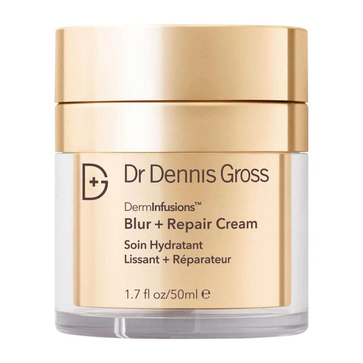 DermInfusions Blur + Repair Cream with Hyaluronic Acid and Peptides - Anti-Aging Moisturizer for Dry Skin, Cruelty-Free by Beauty Care Bag