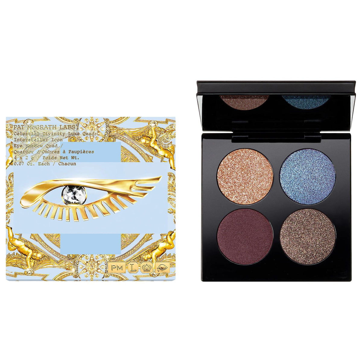 Celestial Divinity Eyeshadow Palette - Dual Palette Makeup with Glitter & Shimmer Shades by Beauty Care Bag