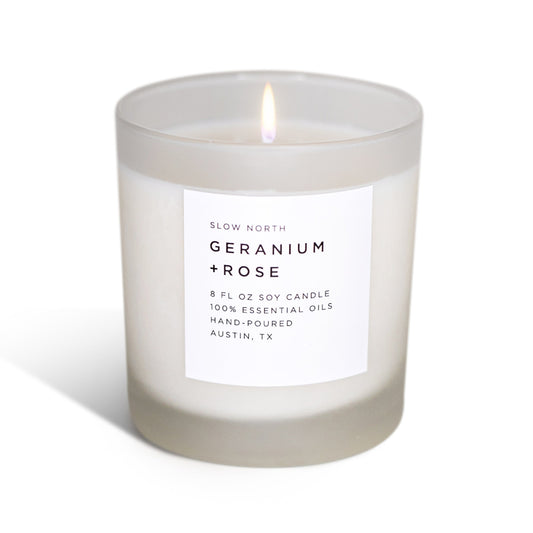 Geranium + Rose - Signature Candle by Slow North