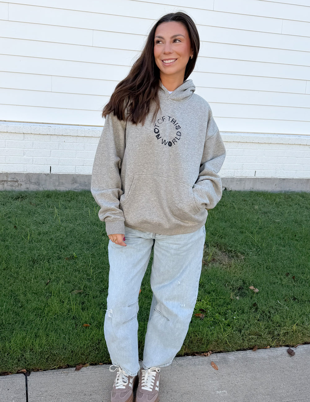 Not of This World Beige Unisex Hoodie by Elevated Faith