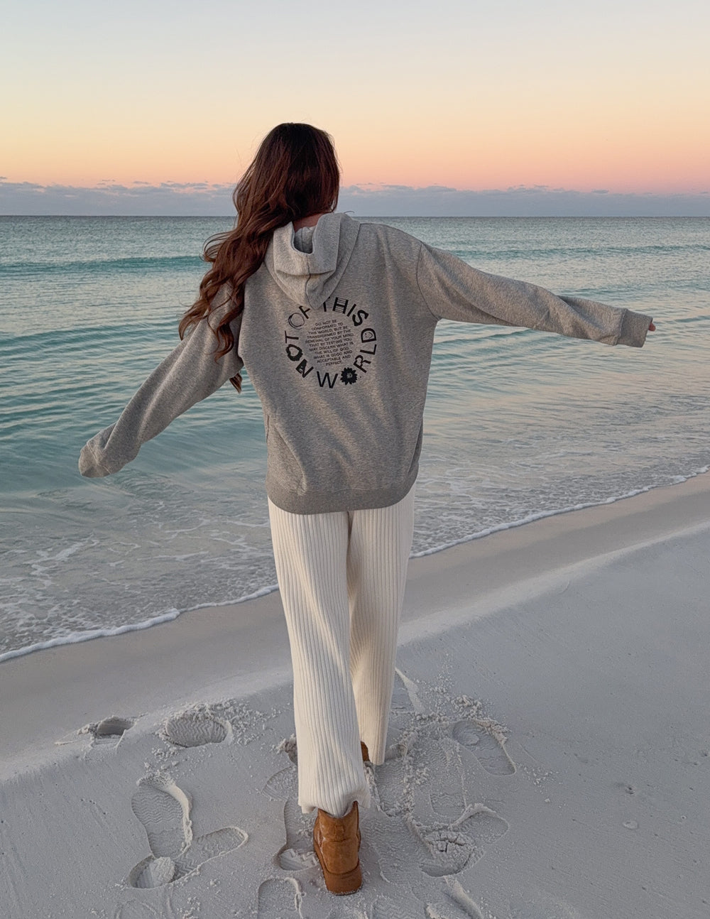 Not of This World Beige Unisex Hoodie by Elevated Faith