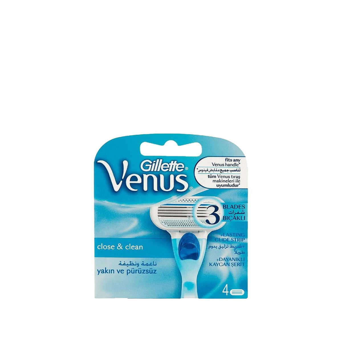 Gillette Gillette Venus 4-Pack Razor Blades for Women - Compatible Replacement Blades for Smooth Shaving by Beauty Care Bag