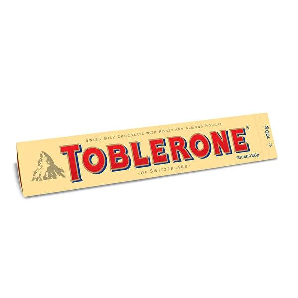 Toblerone Milk Chocolate Bar - 100g - Swiss Chocolate, Unique Triangular Shape, Premium Imported Chocolate Treat by Beauty Care Bag