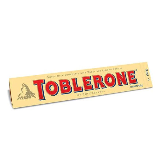 Toblerone Milk Chocolate Bar - 100g - Swiss Chocolate, Unique Triangular Shape, Premium Imported Chocolate Treat by Beauty Care Bag