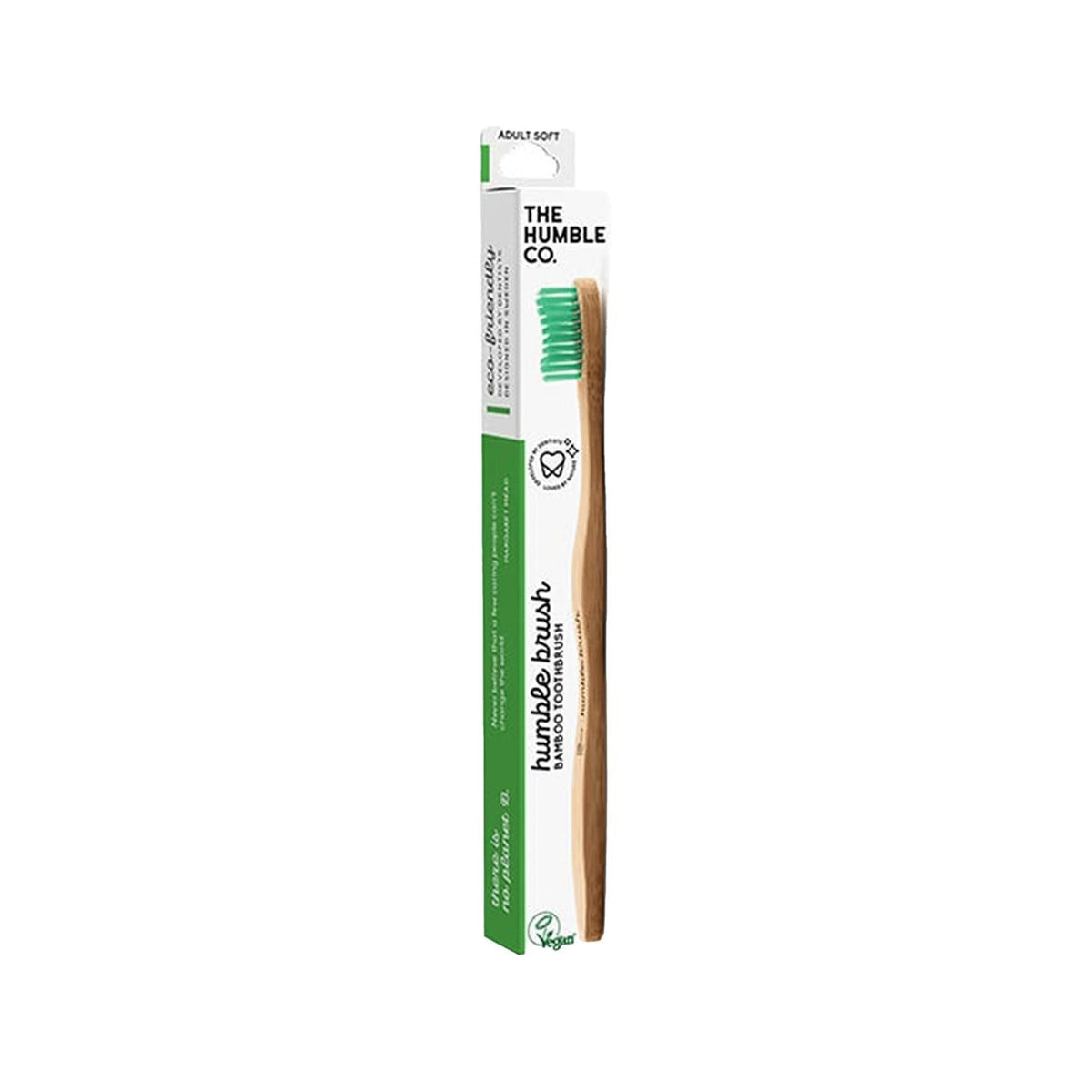 The Humble Co Soft Manual Toothbrush for Adults - Gentle Oral Care, Soft Bristles, Eco-Friendly Green Toothbrush by Beauty Care Bag