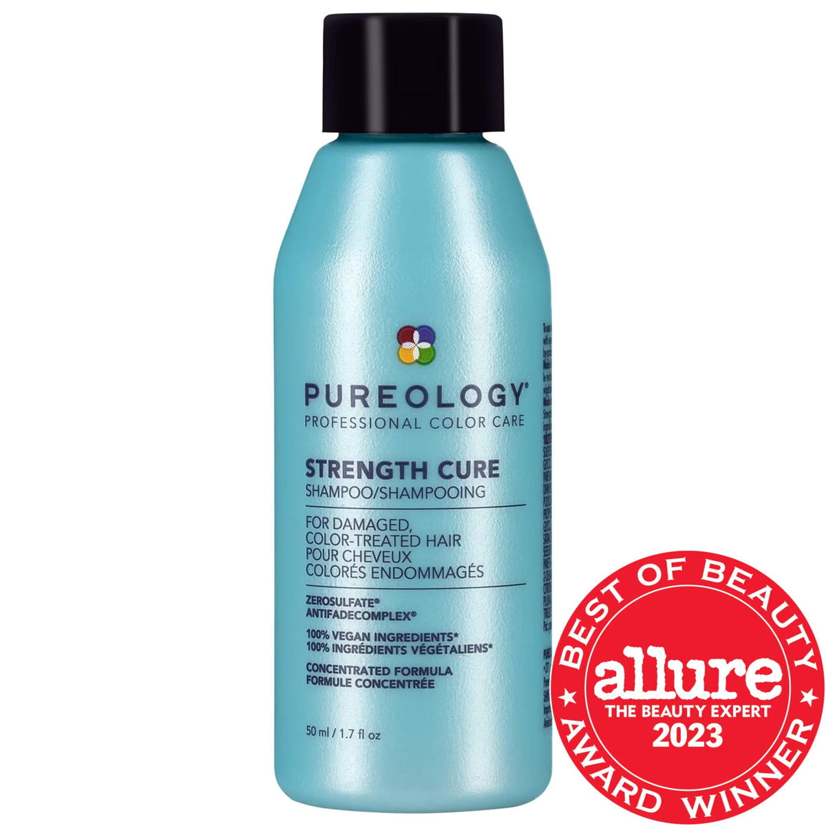 Strength Cure: Repair & Strengthen Damaged Hair with Vegan, Sulfate-Free Shampoo - Color Safe, Protein Infused by Beauty Care Bag