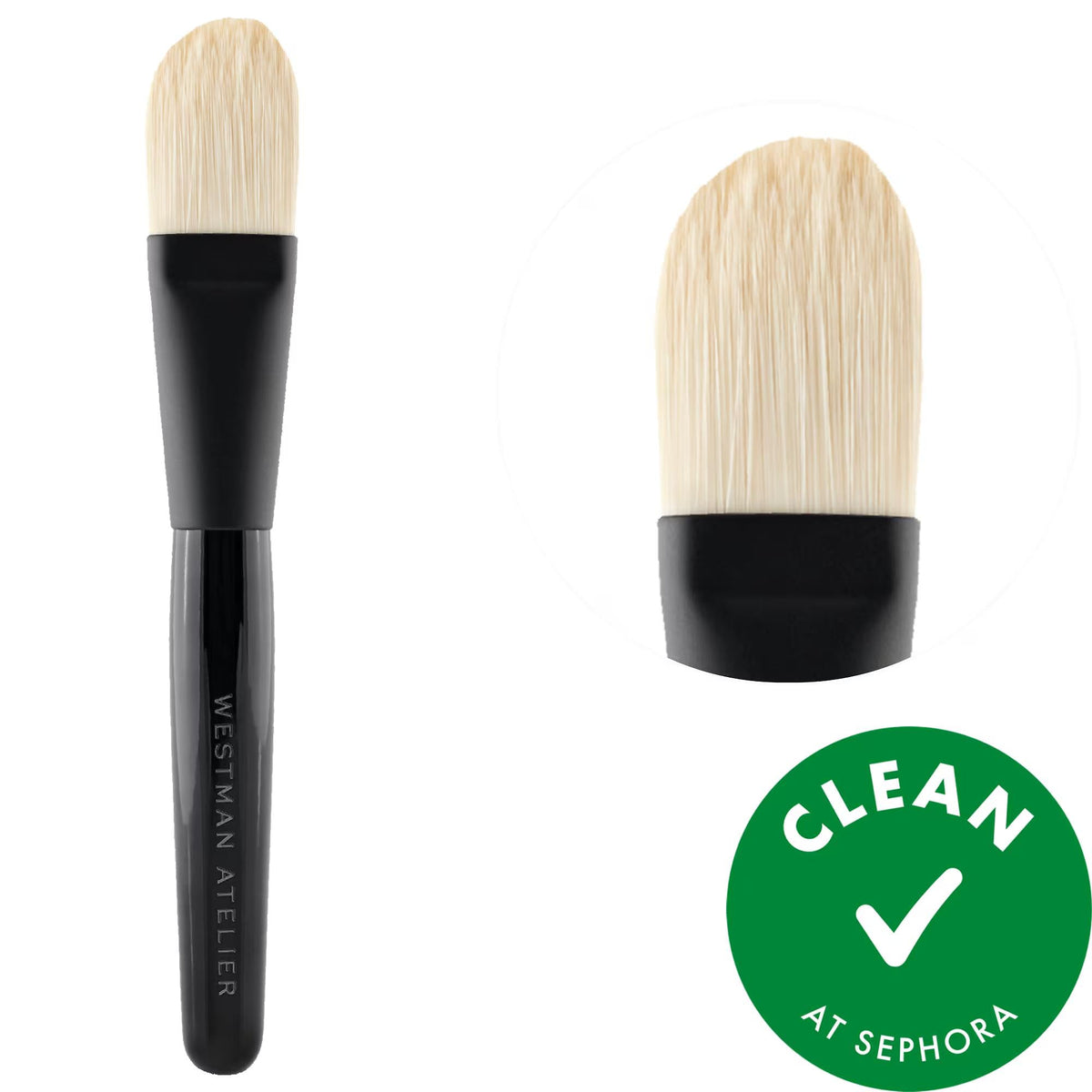 Clean Foundation Brush - Achieve Flawless, Natural-Looking Makeup: Cruelty-Free & Sustainable Paddle Brush for Precise Application by Beauty Care Bag