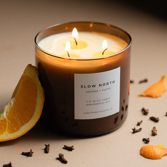 Orange + Clove - Signature 3-Wick Candle by Slow North