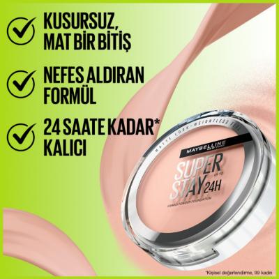 Maybelline Superstay Hybrid Powder Foundation - 30: 24H Matte Finish, Full Coverage, Water-Resistant & Vegan - Your Long-Lasting Flawless Look Awaits. by Beauty Care Bag