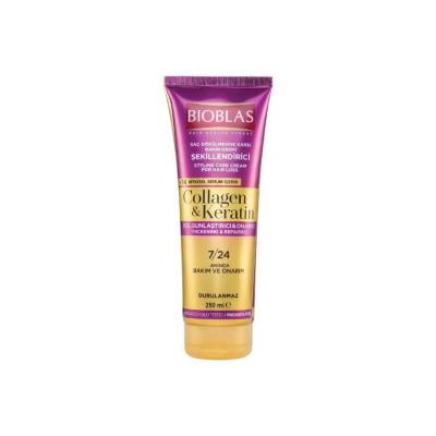 Bioblas Collagen Hair Styling Cream 250ml - Nourishing, Volumizing, and Conditioning for Fine Hair by Beauty Care Bag