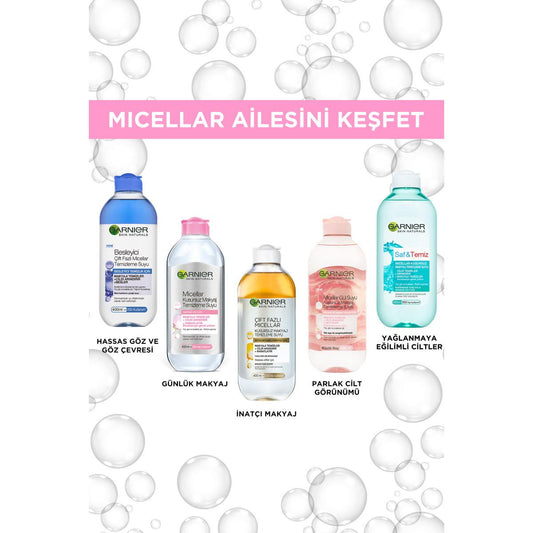 Garnier Micellar Water for Makeup Removal - Gentle, Radiant Skin Solution - 13.53 fl oz by Beauty Care Bag