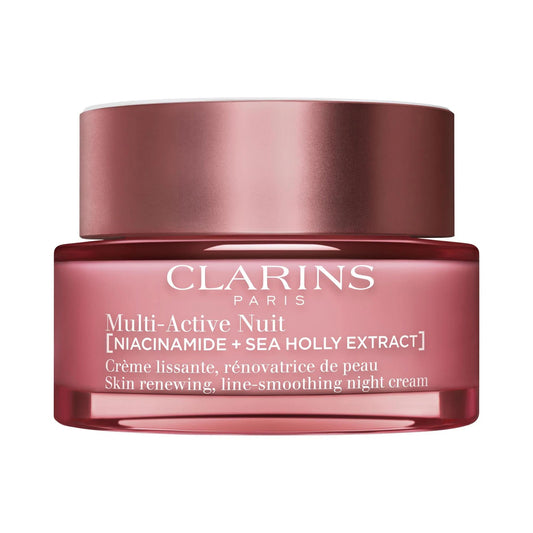 Clarins Multi-Active Night Moisturizer - Anti-Aging Niacinamide Night Cream for Lines, Pores, Glow by Beauty Care Bag
