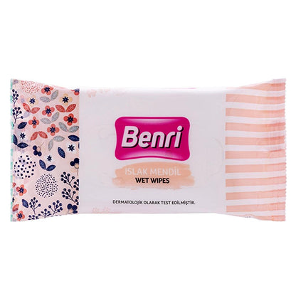 Benri Wet Wipes Gentle Cleansing Triple Pack 3x15 Count by Beauty Care Bag