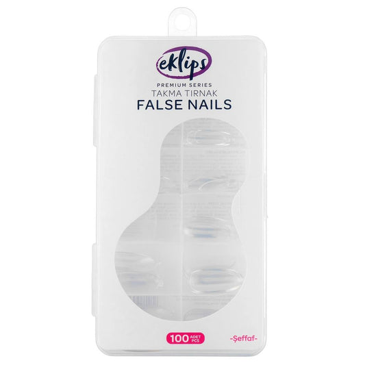 Eklips Clear False Nails Set for Custom Manicures 100 Pieces by Beauty Care Bag
