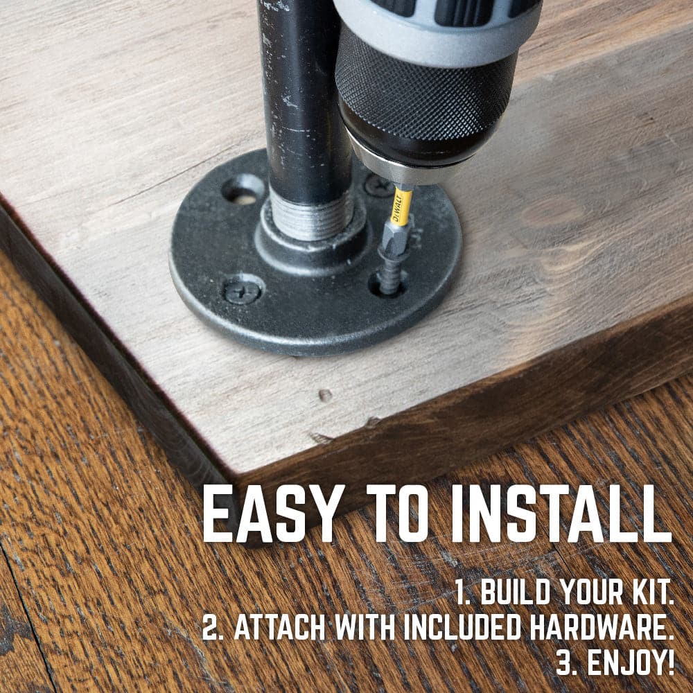 RESTORE Trail Brown Solid Wood Desk Tabletop by PIPE DECOR