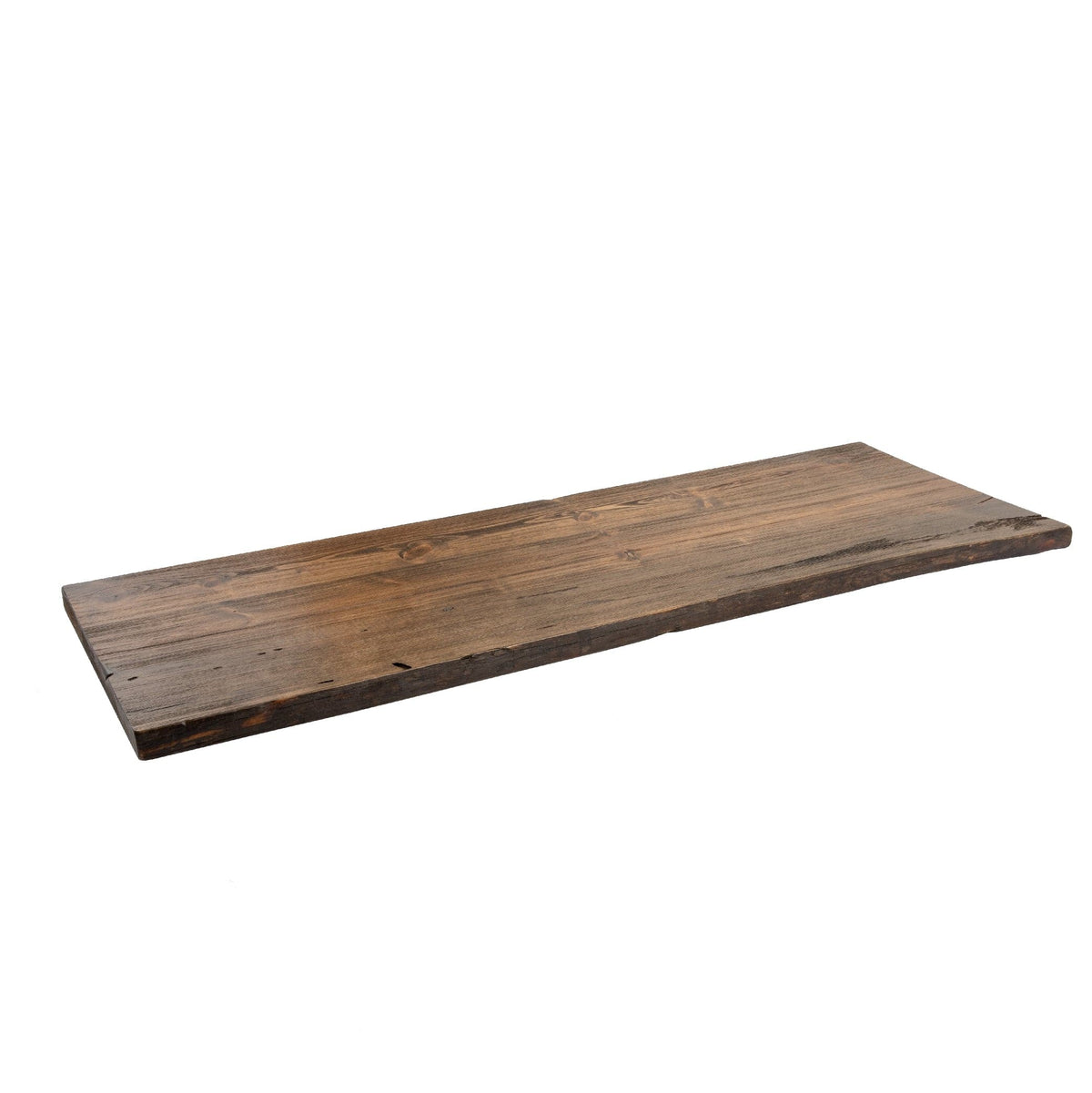 RESTORE Trail Brown Solid Live Edge Wood Console Tabletop by PIPE DECOR
