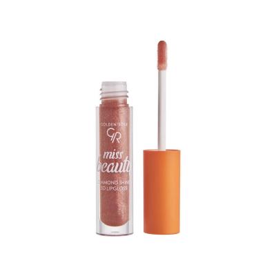 Golden Rose Miss Beauty Diamond Shine 3D Lip Gloss - Sunkissed Radiance, Vegan Formula - Shimmering, Full Lips by Beauty Care Bag