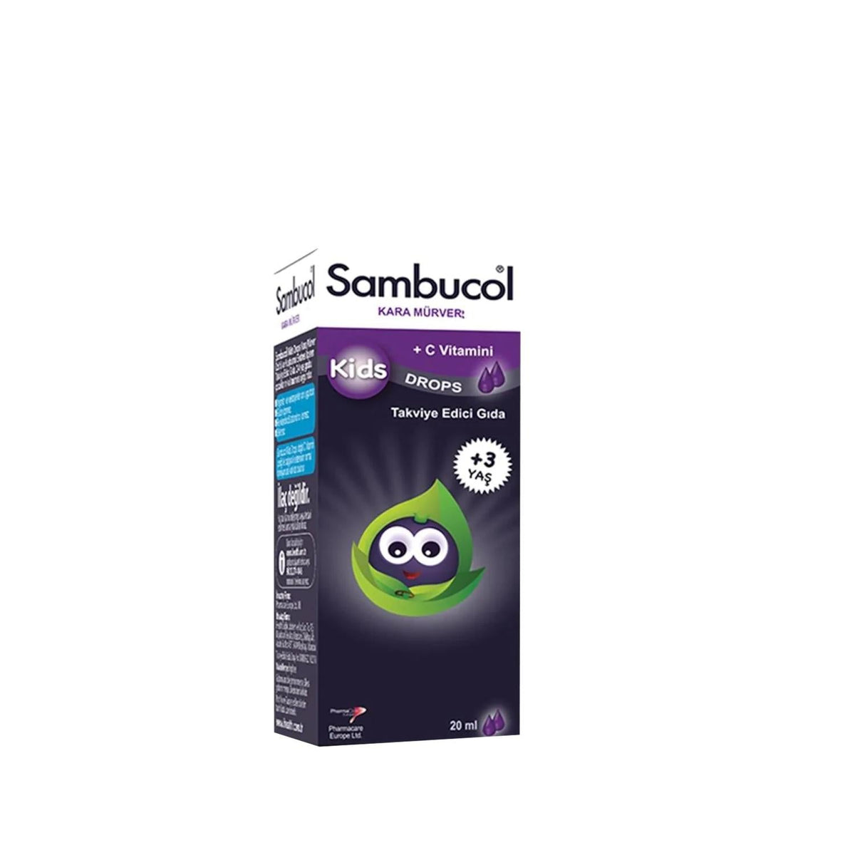 Sambucol Kids Immune Support Drops - 20ml Black Elderberry Supplement for Children, Natural Health Product by Beauty Care Bag
