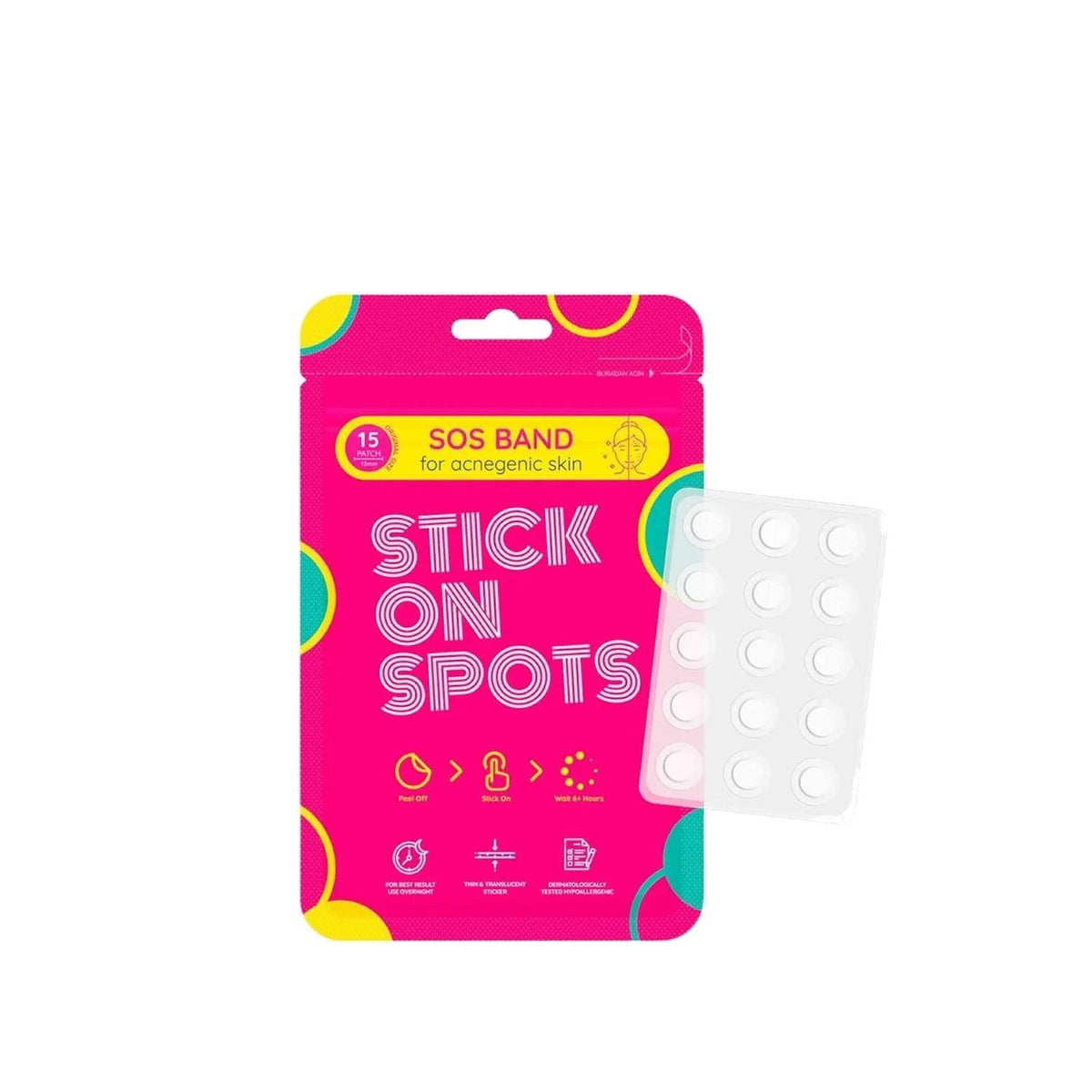 COSRX Stick On Spots SOS hydrocolloid acne patches, 15 count