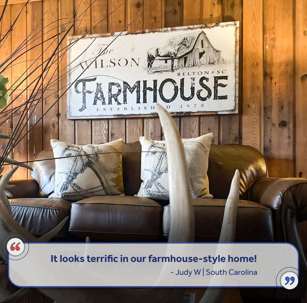 Rustic Horse Farmhouse Sign by Tailored Canvases