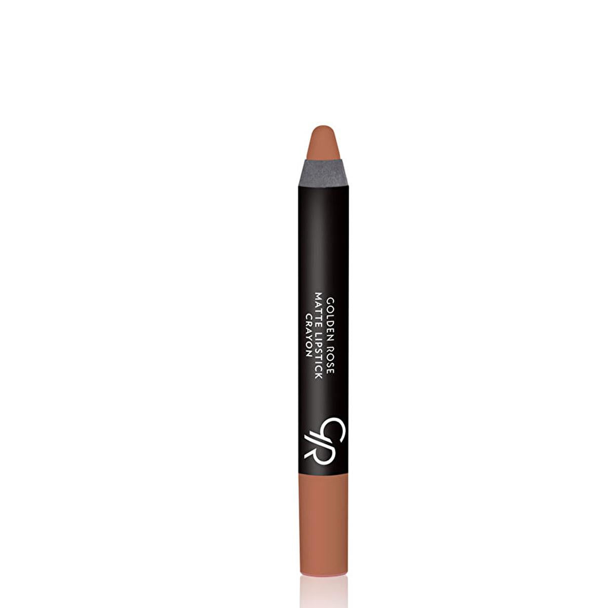 Golden Rose Matte Lipstick Crayon - Moisturizing, Paraben-Free, Dermatologically Tested Lip Color by Beauty Care Bag