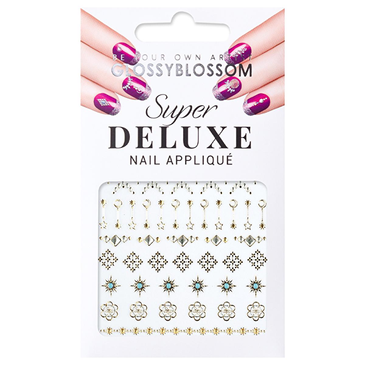 Glossy Blossom Blue Moon Nail Stickers - Variety of Designs & Colors for Easy Nail Art at Home by Beauty Care Bag