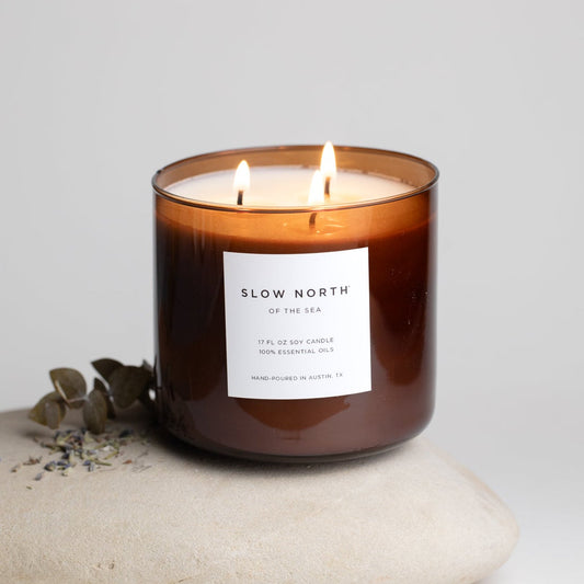 Of The Sea (Eucalyptus + Lavender + Peppermint) - Signature 3-Wick Candle by Slow North