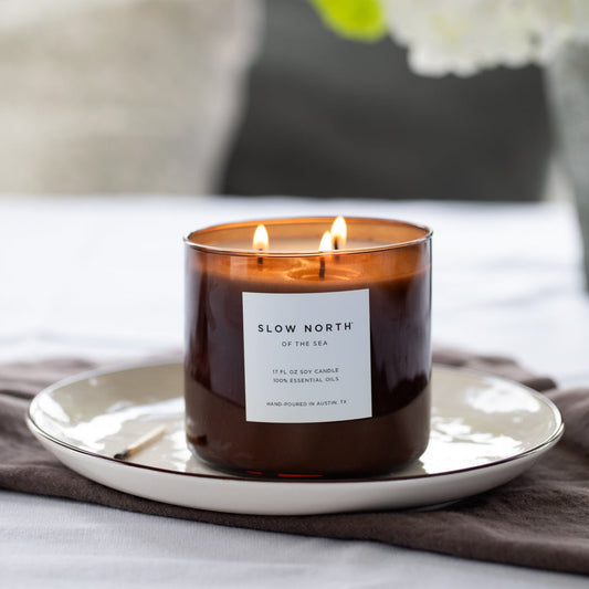 Of The Sea (Eucalyptus + Lavender + Peppermint) - Signature 3-Wick Candle by Slow North