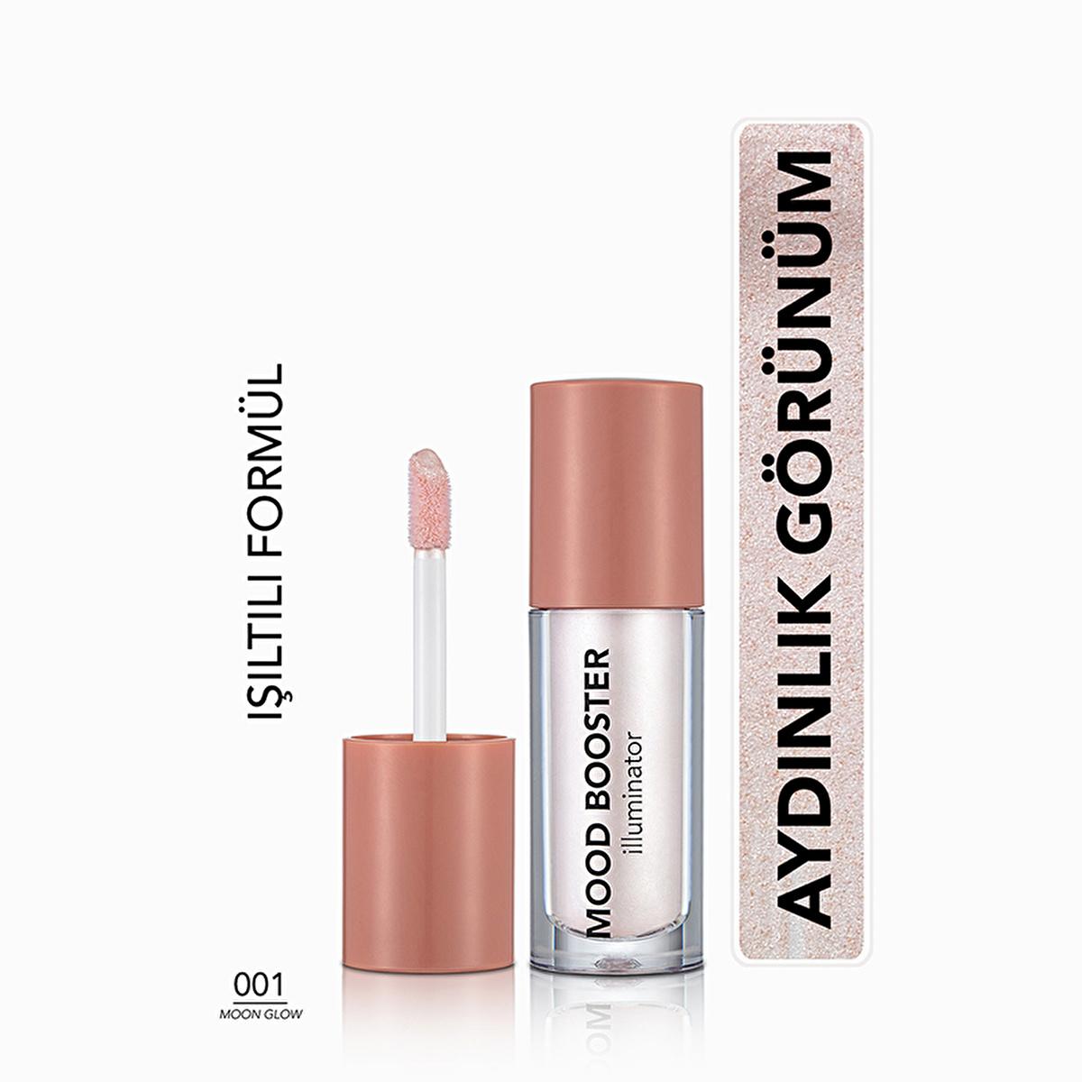 Flormar Mood Booster Liquid Highlighter: Achieve Natural Shimmering Illumination - Long-Lasting Glow, Creamy Texture for Radiant Makeup by Beauty Care Bag