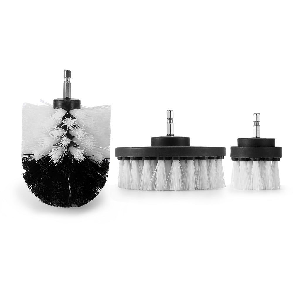 3-piece nylon drill brush scrubber set by Teal Simba