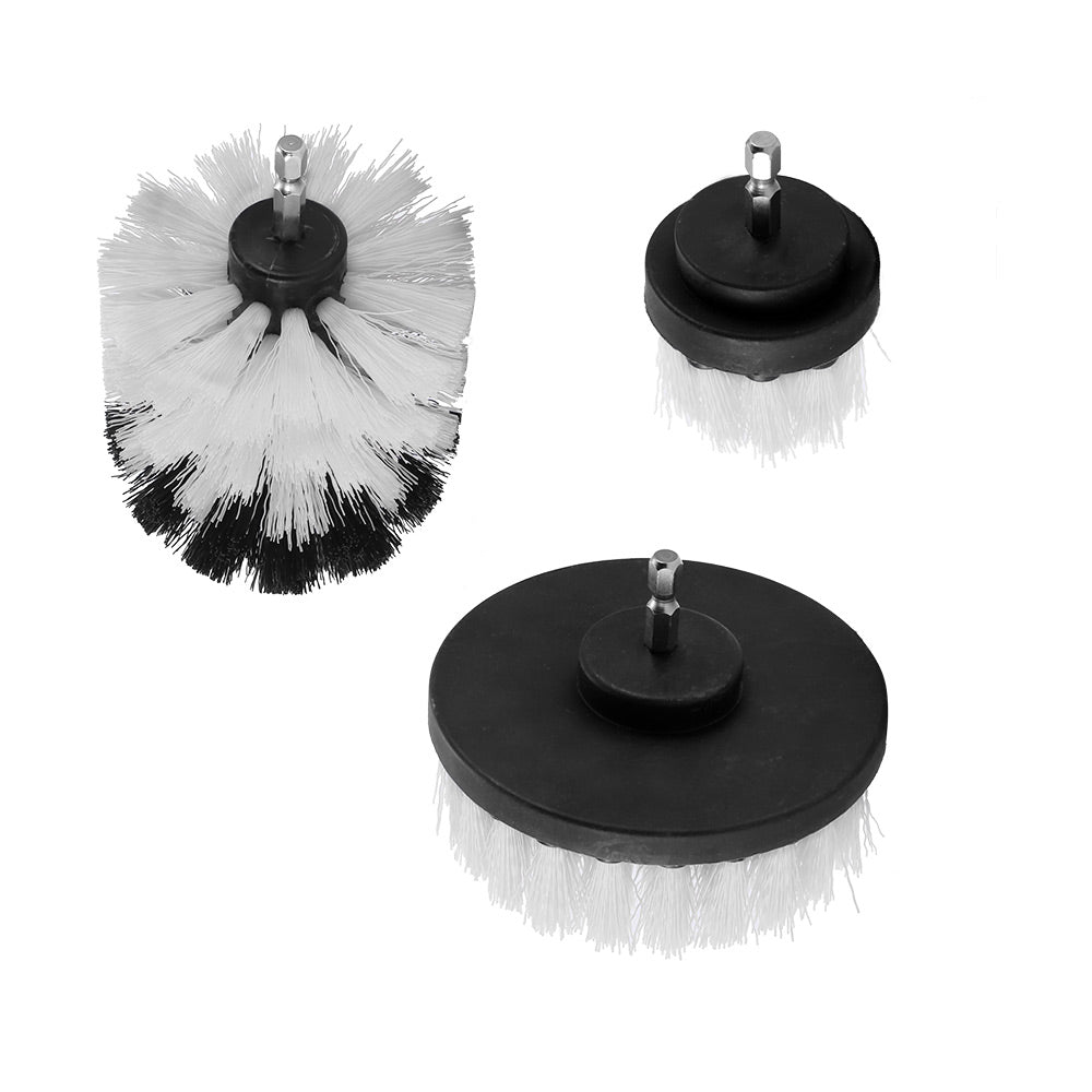3-piece nylon drill brush scrubber set by Teal Simba, view 3