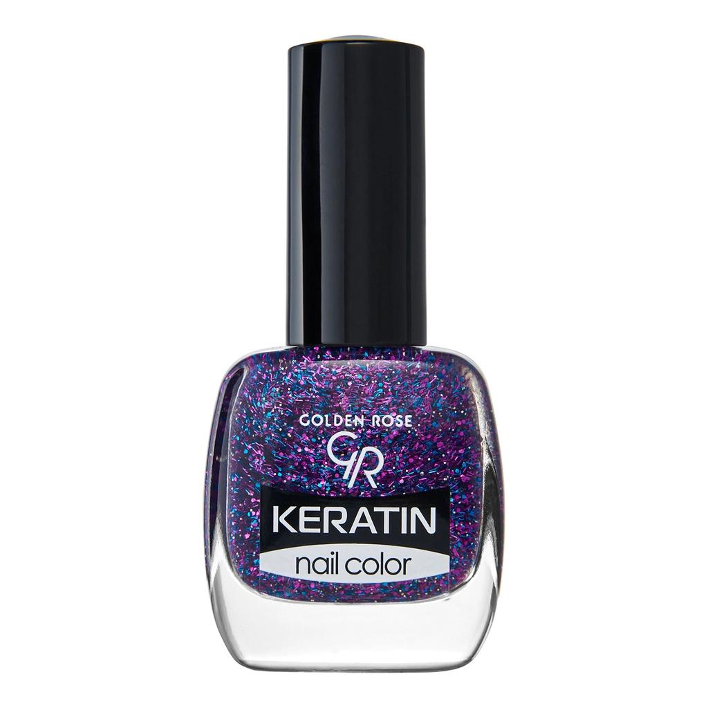 Golden Rose Keratin Glitter Nail Polish No: 414 - 10.2ml by Beauty Care Bag