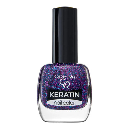 Golden Rose Keratin Glitter Nail Polish No: 414 - 10.2ml by Beauty Care Bag