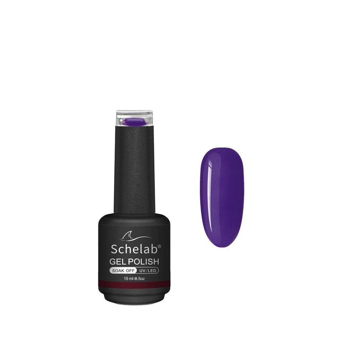 Schelab One Step Gel Nail Polish 15ml - Purple, Long-Lasting Gel Polish for At-Home Nail Care by Beauty Care Bag
