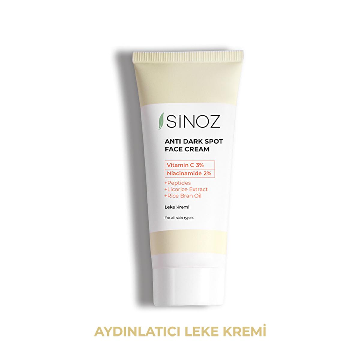 Sinoz: Advanced Skin Lightening Cream - Vitamin C & Niacinamide Dark Spot Corrector, Blemish Removal Skin Tone Evening, Radiant Complexion, 1.35 fl oz by Beauty Care Bag