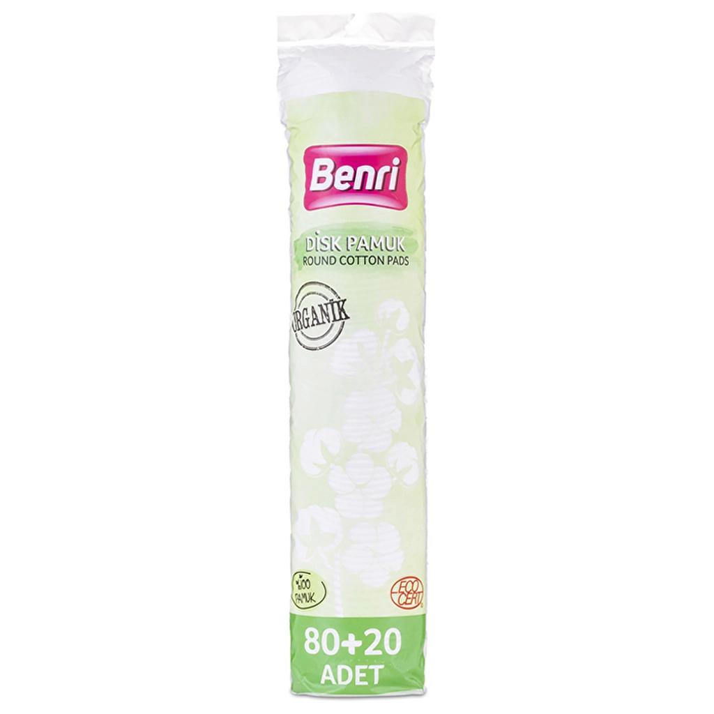 Benri Organic Makeup Remover Cotton Pads 100 Count by Beauty Care Bag