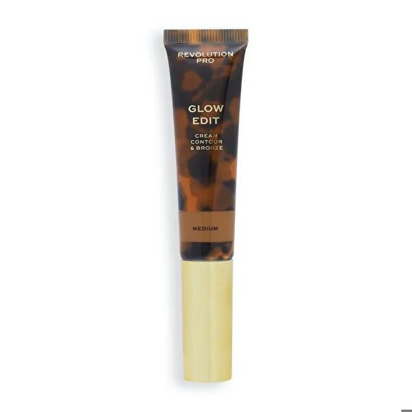 Revolution Pro Glow Edit Cream Contour & Bronze Medium: Easy Sculpting, Buildable Coverage & Natural Matte Finish Bronzer by Beauty Care Bag