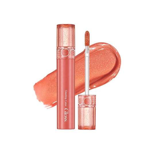 rom&nd Glasting Color Gloss High-Shine Lip Gloss 10 Apricot Sparkle by Beauty Care Bag