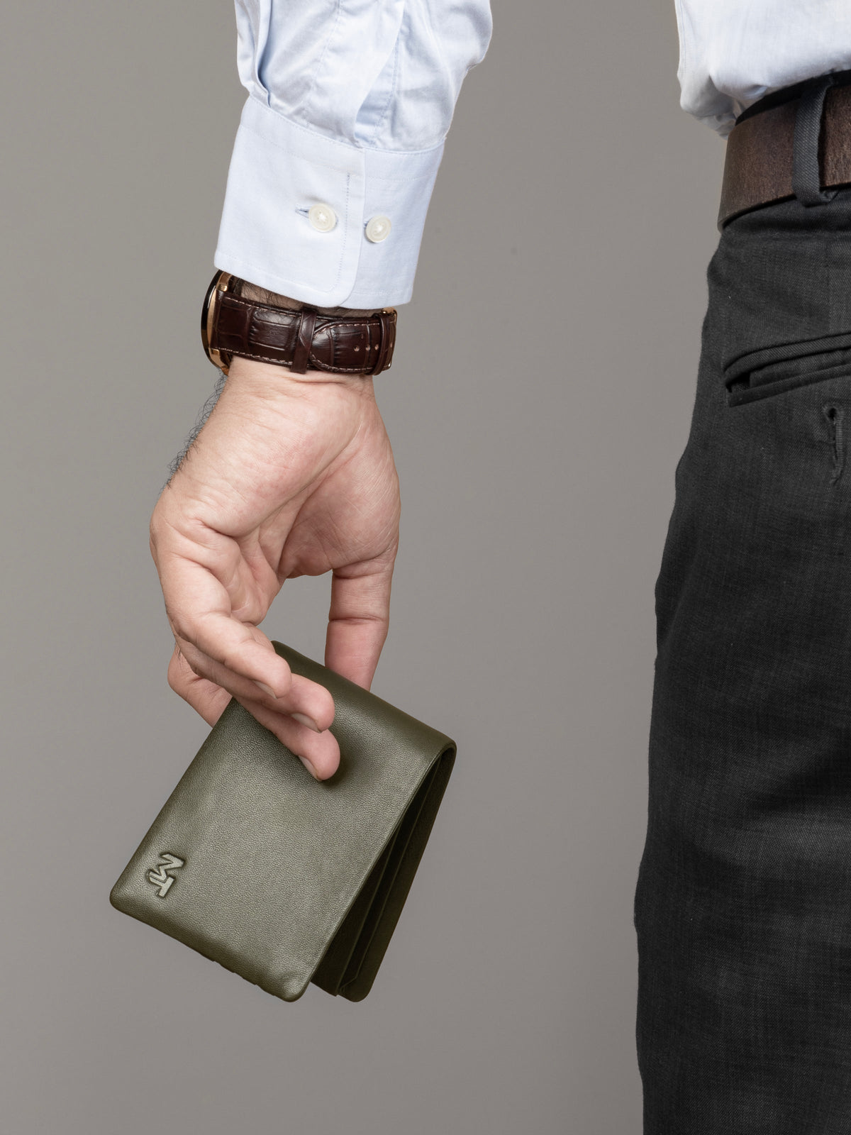 Olive Duke Bifold Wallet by Classy Leather Bags
