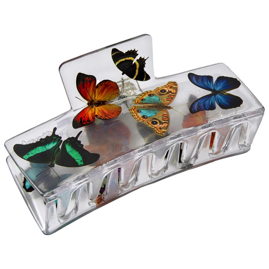 Chunks Medium Butterfly Hair Claw Clip: Secure Hold, Eco-Friendly Acetate, Stylish Hair Accessories for Fine & Thick Hair by Beauty Care Bag