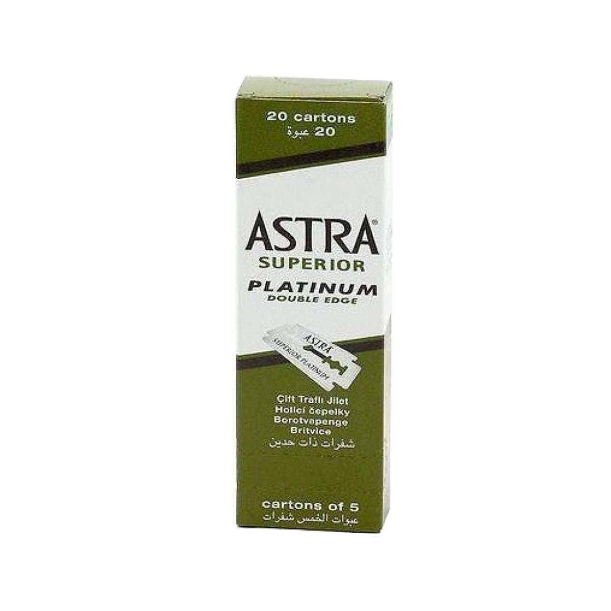 Astra Superior Platinum Double Edge Razor Blades 100 Count by Beauty Care Bag
