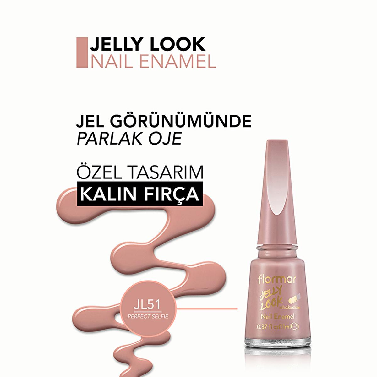 Flormar Jelly Look Nail Polish - High-Pigment, Gel Finish, Long Lasting | JL51 Perfect Selfie by Beauty Care Bag